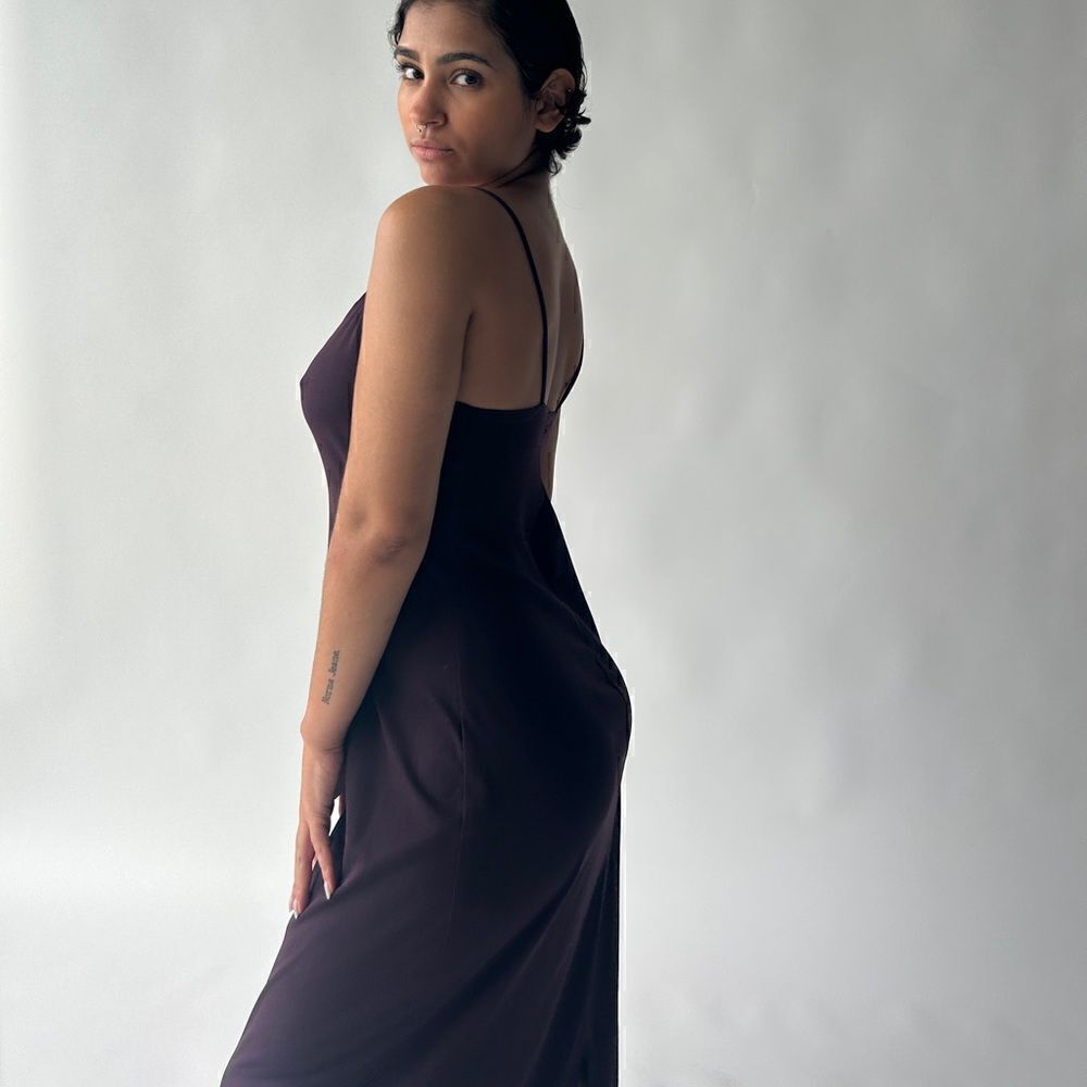 Prune Slip Dress  - Picture 2 of 6